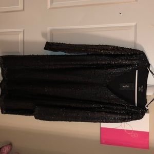 Black sequins city chic dress